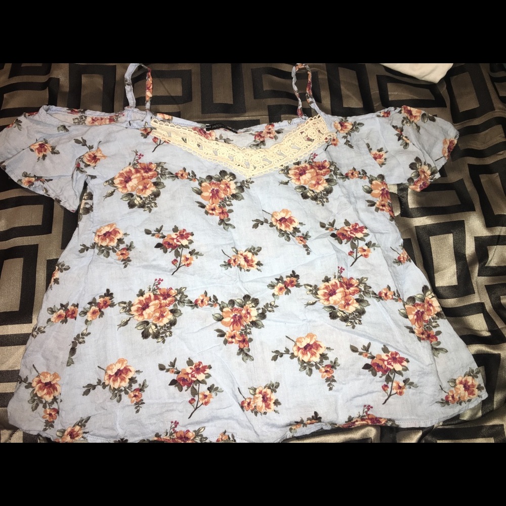 Floral off shoulder top